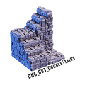 Double Stairs – Dungeon 3D-printet terræn (DNG_083)