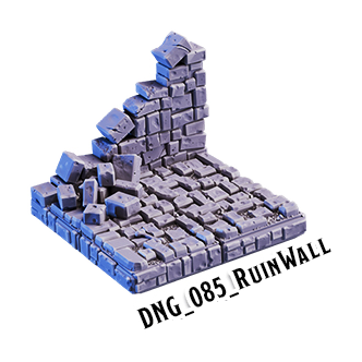 Ruin Wall – Dungeon 3D-printet terræn (DNG_085)