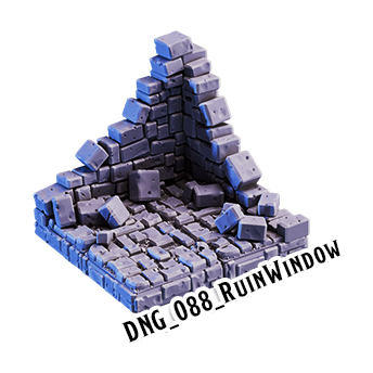 Ruin Window – Dungeon 3D-printet terræn (DNG_088)