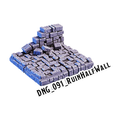 Ruin Half Wall – Dungeon 3D-printet terræn (DNG_091)