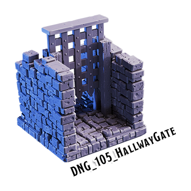 Hallway Gate – Dungeon 3D-printet terræn (DNG_105)