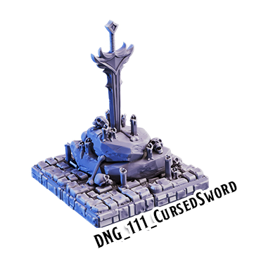 Cursed Sword – Dungeon 3D-printet terræn (DNG_111)
