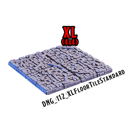 XL Floor Tile Standard – Dungeon 3D-printet terræn (DNG_112)