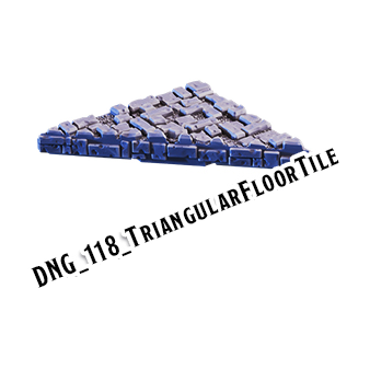 Triangular Floor Tile – Dungeon 3D-printet terræn (DNG_118)