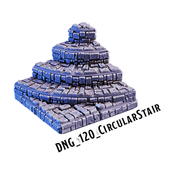 Circular Stair – Dungeon 3D-printet terræn (DNG_120)