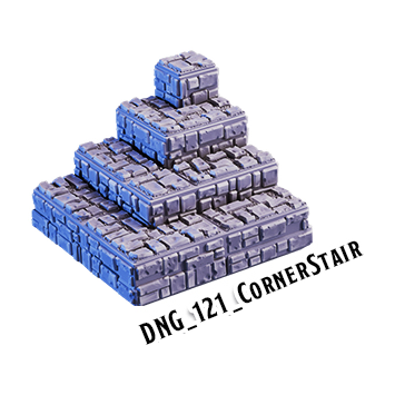 Corner Stair – Dungeon 3D-printet terræn (DNG_121)