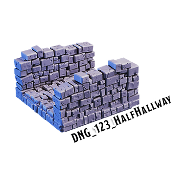 Half Hallway – Dungeon 3D-printet terræn (DNG_123)