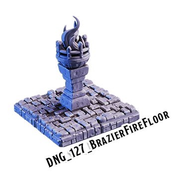 Brazier Fire Floor – Dungeon 3D-printet terræn (DNG_127)