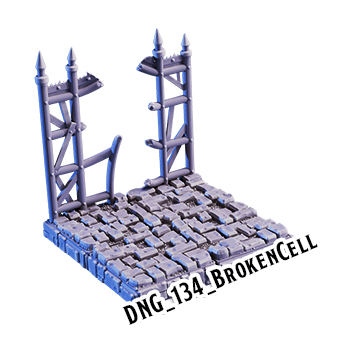 Broken Cell – Dungeon 3D-printet terræn (DNG_134)