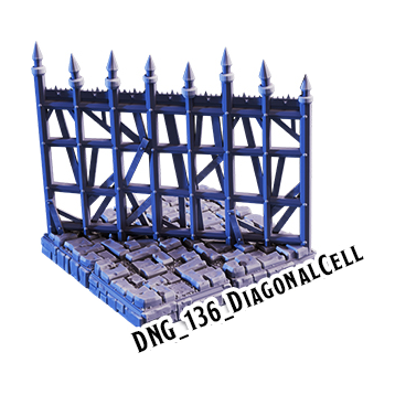 Diagonal Cell – Dungeon 3D-printet terræn (DNG_136)