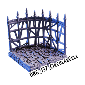 Circular Cell – Dungeon 3D-printet terræn (DNG_137)