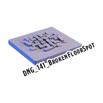 Broken Floor Spot – Dungeon 3D-printet terræn (DNG_141)