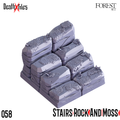 Stairs Rock And Moss