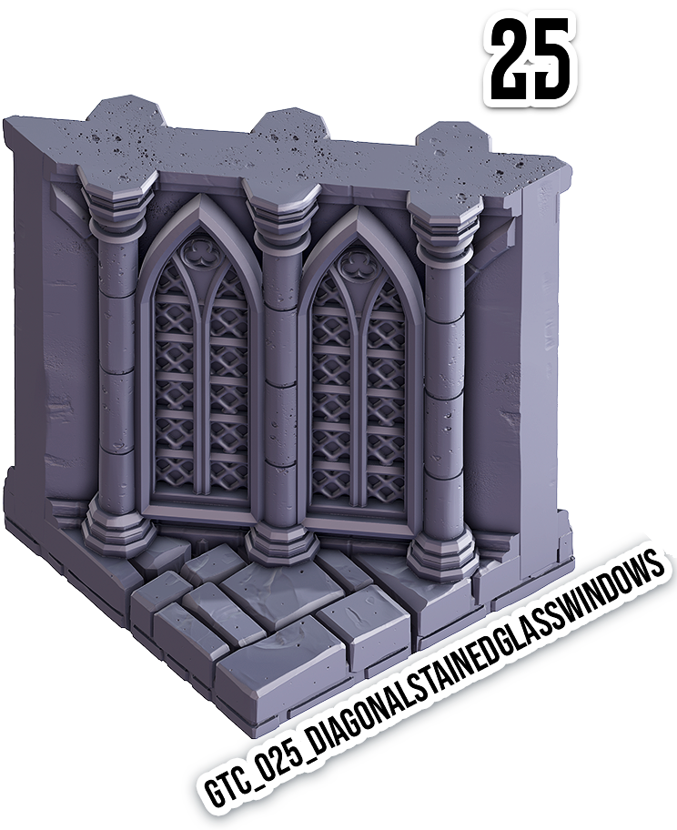 GTC - 25 Diagonal Stained Glass Windows