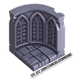 Curve Stained Glass Windows – Gothic 3D-printet terræn (GTC_032)