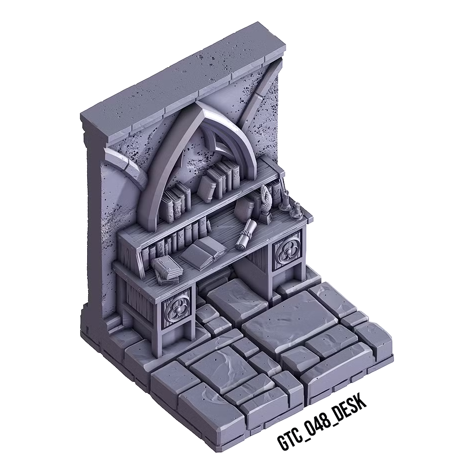 Desk – Gothic 3D-printet terræn (GTC_048)