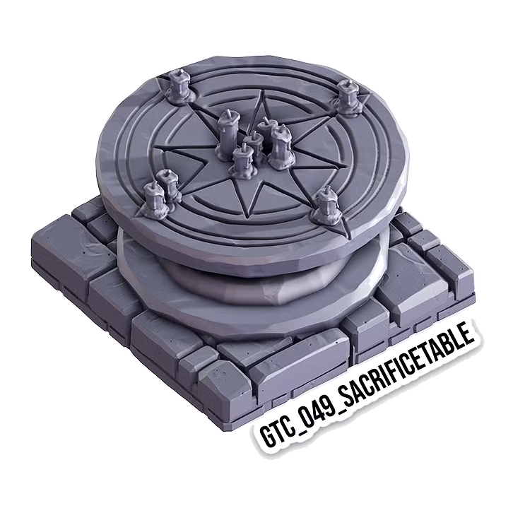 Sacrifice Table – Gothic 3D-printet terræn (GTC_049)