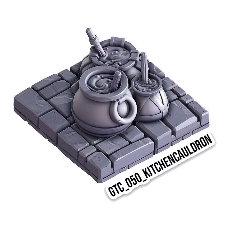 Kitchen Cauldron – Gothic 3D-printet terræn (GTC_050)