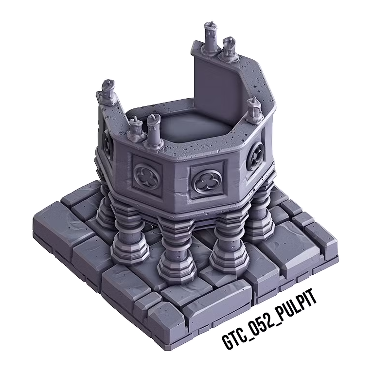 Pulpit – Gothic 3D-printet terræn (GTC_052)
