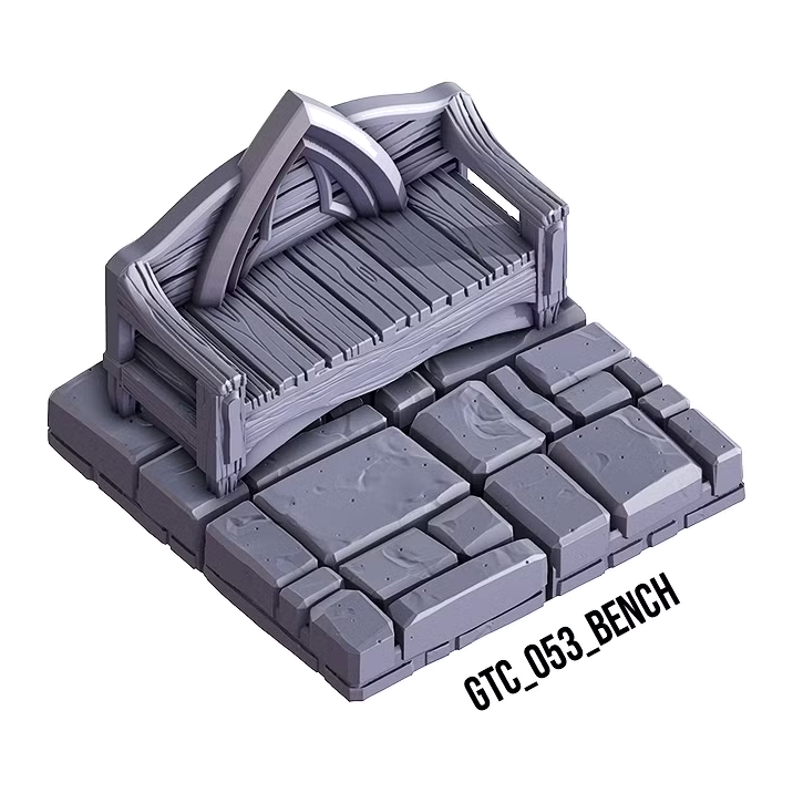 Bench – Gothic 3D-printet terræn (GTC_053)