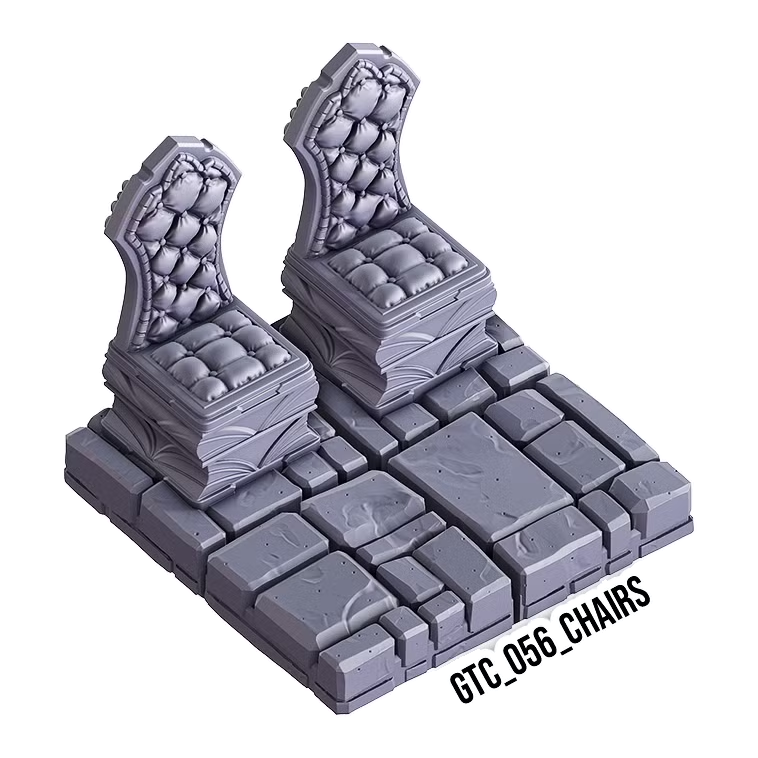 Chairs – Gothic 3D-printet terræn (GTC_056)