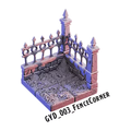 Fence Corner – Graveyard 3D-printet terræn (GYD_003)