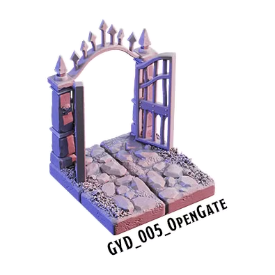 Open Gate – Graveyard 3D-printet terræn (GYD_005)