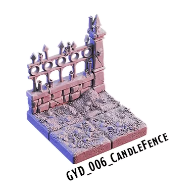 Candle Fence – Graveyard 3D-printet terræn (GYD_006)