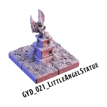 Little Angel Statue – Graveyard 3D-printet terræn (GYD_021)