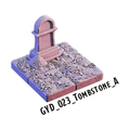 Tombstone A – Graveyard 3D-printet terræn (GYD_023)
