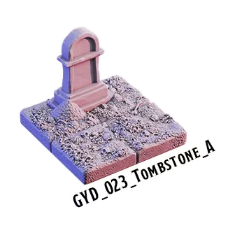 Tombstone A – Graveyard 3D-printet terræn (GYD_023)