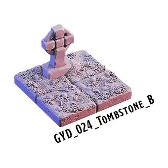 Tombstone B – Graveyard 3D-printet terræn (GYD_024)