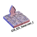 Tombstone C – Graveyard 3D-printet terræn (GYD_025)