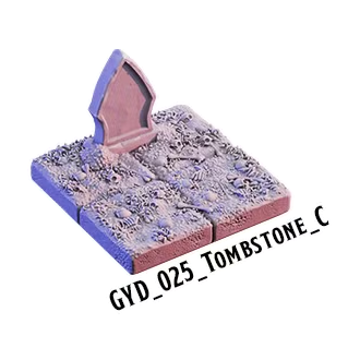Tombstone C – Graveyard 3D-printet terræn (GYD_025)