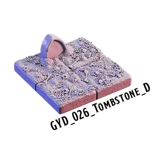 Tombstone D – Graveyard 3D-printet terræn (GYD_026)