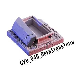 Open Stone Tomb – Graveyard 3D-printet terræn (GYD_040)