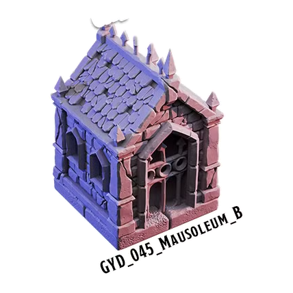 Mausoleum B – Graveyard 3D-printet terræn (GYD_045)