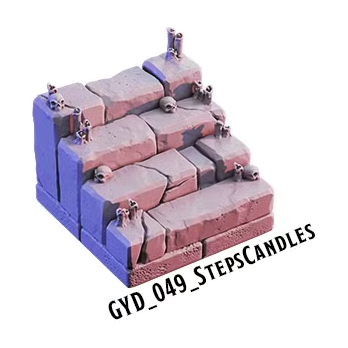 Steps Candles – Graveyard 3D-printet terræn (GYD_049)