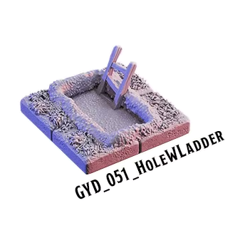 Hole W Ladder – Graveyard 3D-printet terræn (GYD_051)