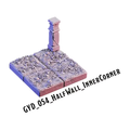 Half Wall Inner Corner – Graveyard 3D-printet terræn (GYD_054)