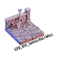 Shovel Half Wall – Graveyard 3D-printet terræn (GYD_055)