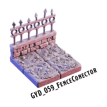 Fence Connector – Graveyard 3D-printet terræn (GYD_059)