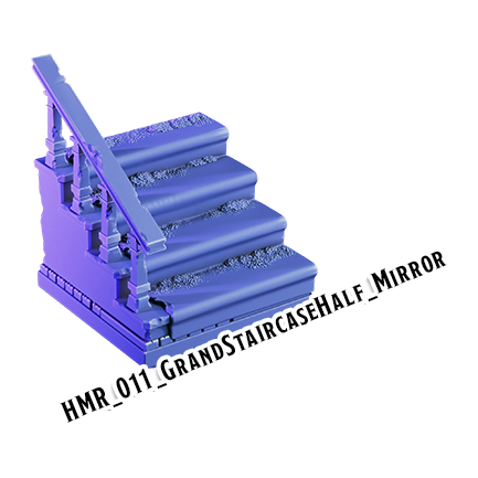 Grand Staircase Half Mirror – Haunted Manor 3D-printet terræn (HMR_011)