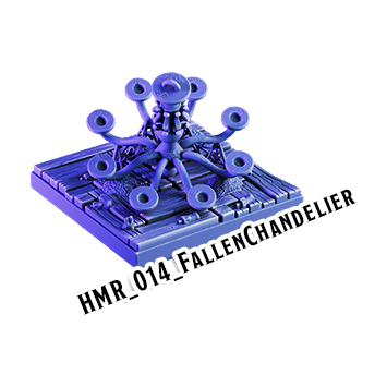 Fallen Chandelier – Haunted Manor 3D-printet terræn (HMR_014)