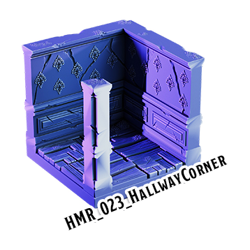 Hallway Corner – Haunted Manor 3D-printet terræn (HMR_023)