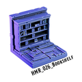 Bookshelf – Haunted Manor 3D-printet terræn (HMR_026)