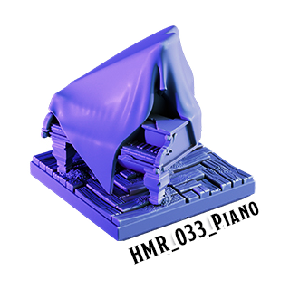 Piano – Haunted Manor 3D-printet terræn (HMR_033)