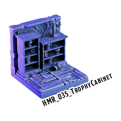 Trophy Cabinet – Haunted Manor 3D-printet terræn (HMR_035)