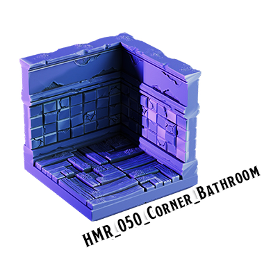 Corner Bathroom – Haunted Manor 3D-printet terræn (HMR_050)