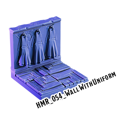 Wall With Uniform – Haunted Manor 3D-printet terræn (HMR_054)